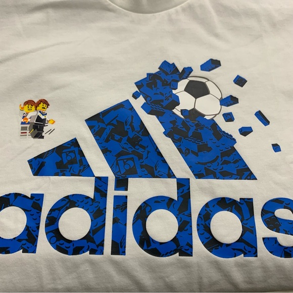 Adidas Lego Soccer Futbol Playmaker Goal T Shirt Scorer Mens Size 2XL - Picture 2 of 10